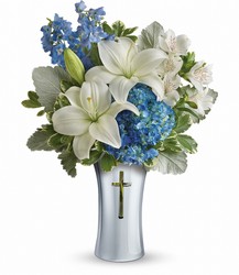 <b>Skies Of Remembrance Bouquet</b> from Scott's House of Flowers in Lawton, OK